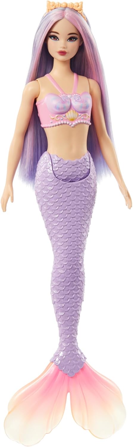 Barbie A Touch of Magic Mermaid Doll with Lilac Hair, Purple Tail and Headband Accessory