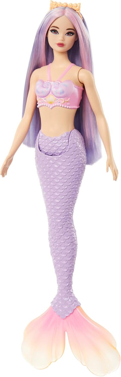 Barbie A Touch of Magic Mermaid Doll with Lilac Hair, Purple Tail and Headband Accessory