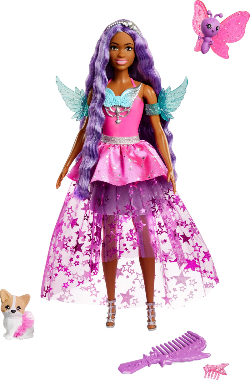 Barbie Doll with 2 Fantasy Pets & Dress, Barbie “Brooklyn” Doll From Barbie A Touch of Magic, 7-inch Long Hair, JCW49