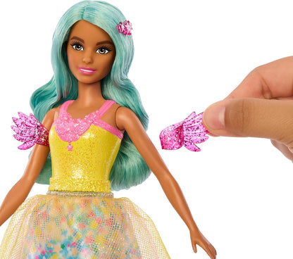 Barbie A Touch of Magic Pop en Accessoires, Teresa met fantasieoutfit, dierenvriendje, halsband en riem, en stylingaccessoires, JCW51