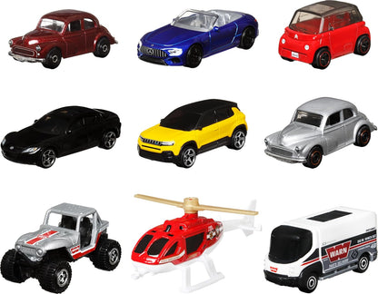 Matchbox 9-Pack Vehicles, Collection of 9 1:64 Scale Die-Cast Toy Cars Featuring Real-World Replicas of Recognizable Vehicles for Collectors and Kids 3 Years Old & Older, X7111 Single Limited edition