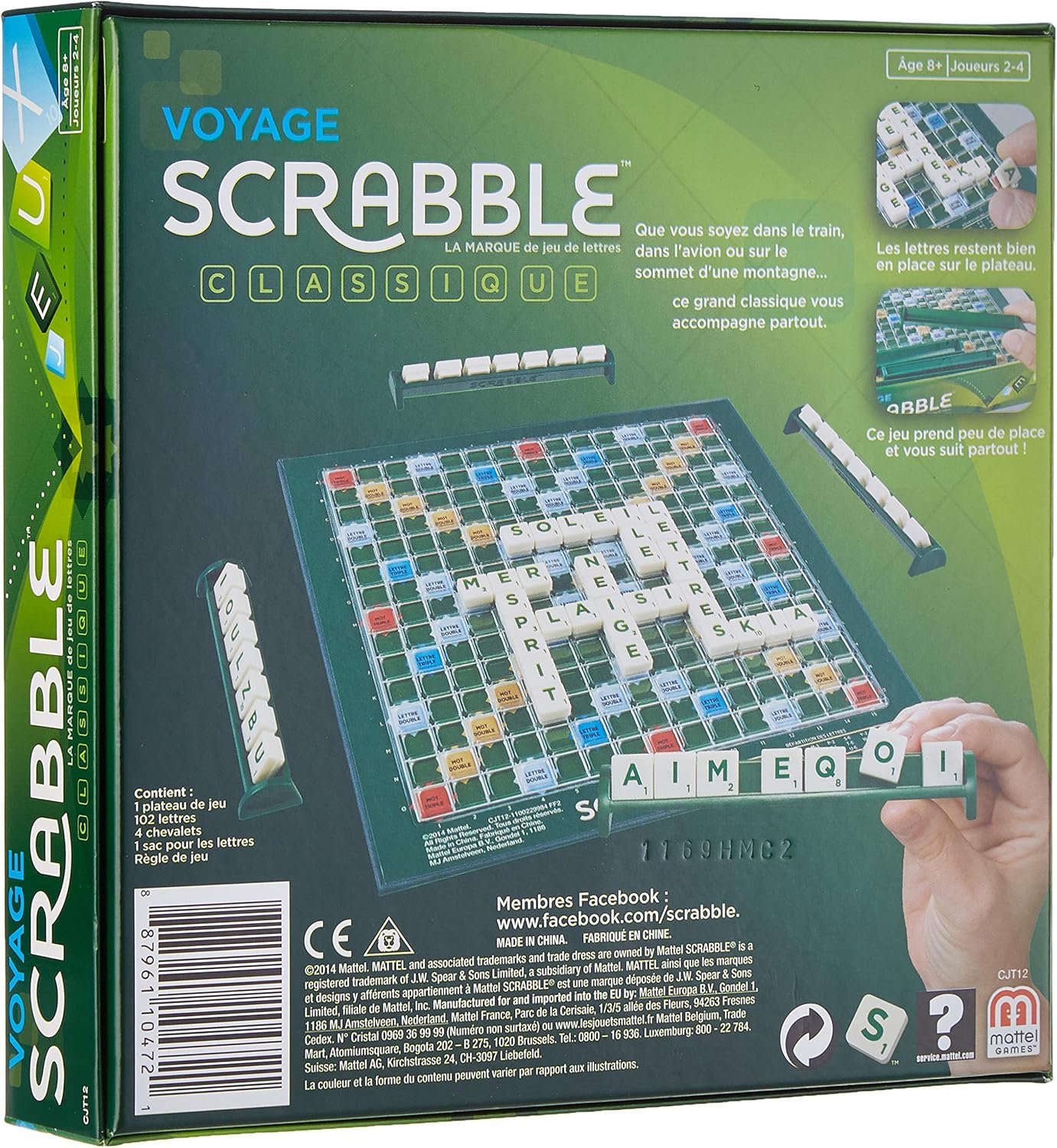 Mattel Games Scrabble Voyage Frankreich Multi