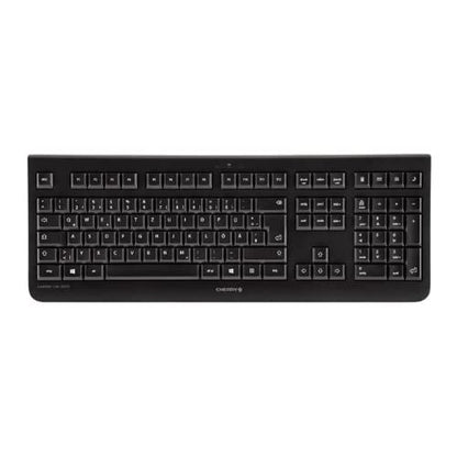 CHERRY DW 3000, Wireless Desktop Set, French Layout (AZERTY), 2.4 GHz RF Flat Design, Low-Noise Keys, Symmetrical Mouse