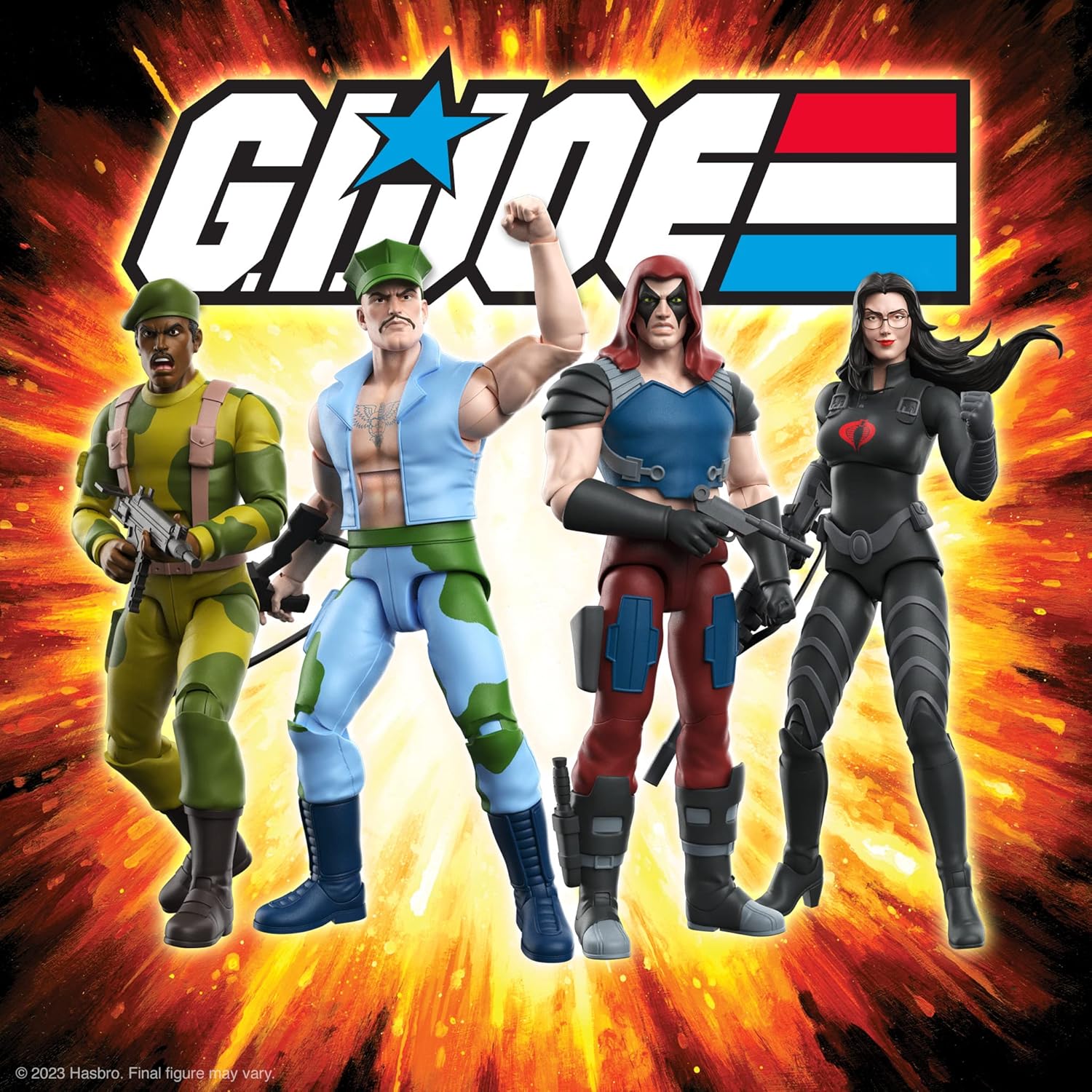 Super7 ULTIMATES! G.I. Joe Baroness in Black Suit - 7" G.I. Joe Action Figure with Accessories Classic Cartoon Collectibles and Retro Toys Baroness (Black)