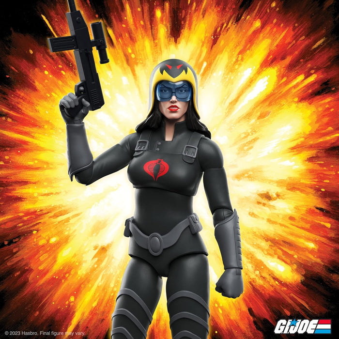 Super7 ULTIMATES! G.I. Joe Baroness in Black Suit - 7" G.I. Joe Action Figure with Accessories Classic Cartoon Collectibles and Retro Toys Baroness (Black)
