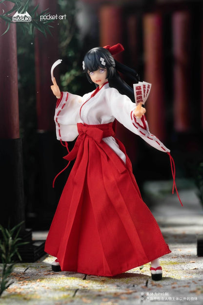 HiPlay HASUKI Collectible Figure: Exorcist Witch, Tsubaki, Anime Style and Moveable Eye Ball Design, 1:12 Scale Miniature Figurine