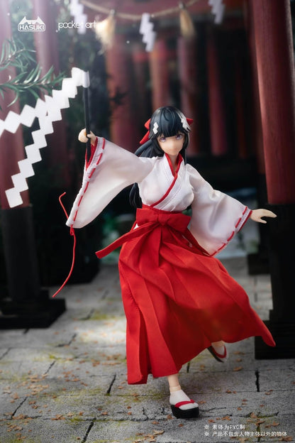 HiPlay HASUKI Collectible Figure: Exorcist Witch, Tsubaki, Anime Style and Moveable Eye Ball Design, 1:12 Scale Miniature Figurine