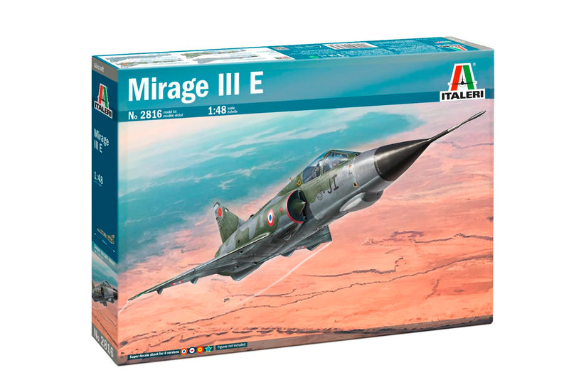 Italeri 2816 1:48 Mirage III E - Modellbau, Bausatz, Standmodellbau, Basteln, Hobby, Kleben, Plastikbausatz, detailgetreu, Militär Bausatz