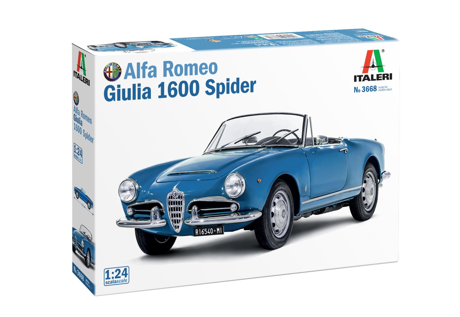 ITALERI IT3668JP 1/24 Alfa Romeo Julia 1600 Spider with Japanese Instruction Manual (Car