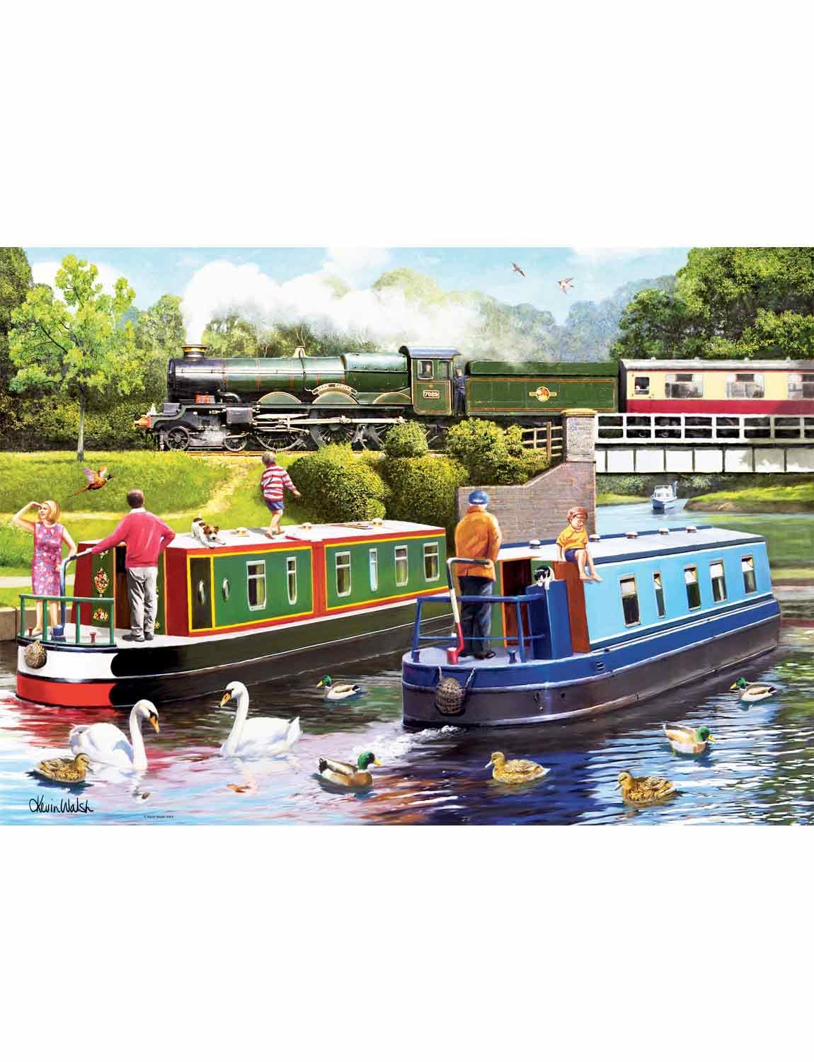 Ravensburger 12001255 Leisure No.10 Day on The Canal 1000 Piece Jigsaw Puzzles for Adults and Kids Age 12 Years Up, Multicolor, One Size