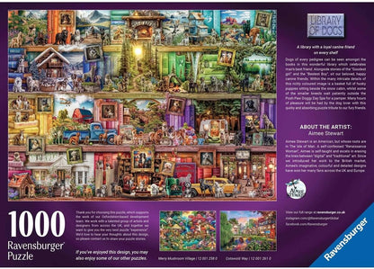 Ravensburger Library of Dogs 1000 Piece Jigsaw Puzzles for Adults and Kids Age 12 Years Up