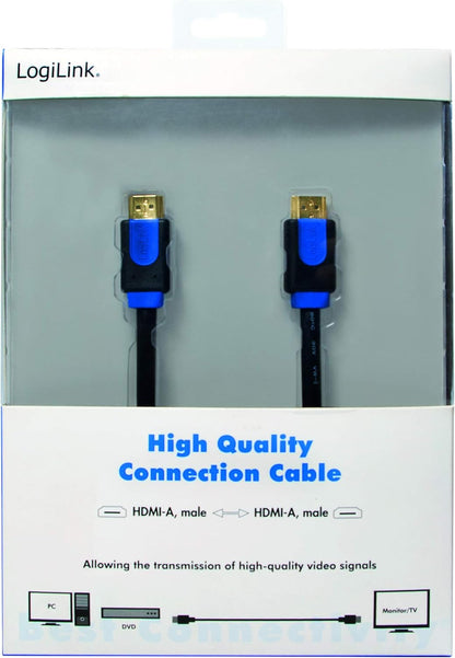 LogiLink 10m HDMI Plug to HDMI Plug Cable - Black