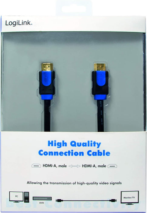 LogiLink 10m HDMI Plug to HDMI Plug Cable - Black
