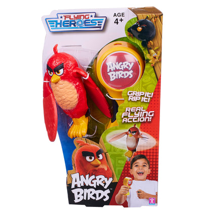 Character Options Flying Heroes Angry Birds action toy. Grip It and Rip It! Real flying action! Pull the ripcord and watch it fly. Boys aged 4+, Red