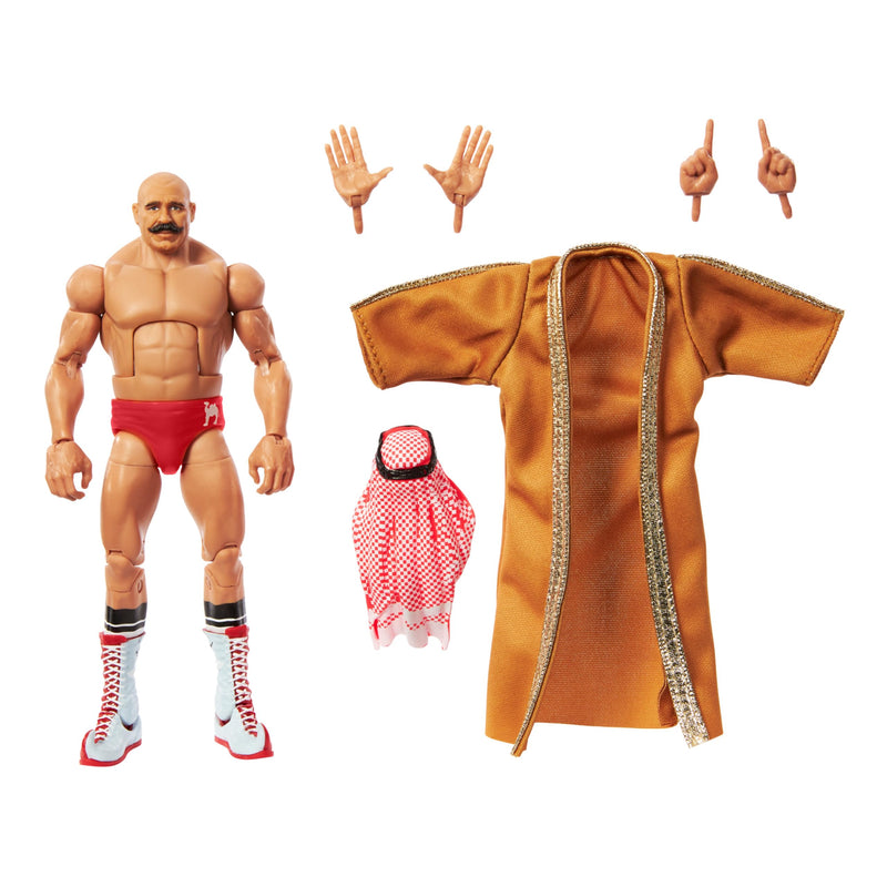 Mattel WWE Figur Iron Sheik Elite Collection Legende, austauschbare Hände und Zubehör, Truefx-Technologie, 25 Gelenke, zum Sammeln, Spielzeug für Kinder, ab 3 Jahren, HVF57, HVF57