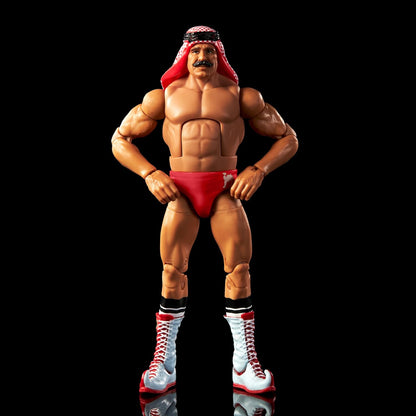 Mattel WWE Figur Iron Sheik Elite Collection Legende, austauschbare Hände und Zubehör, Truefx-Technologie, 25 Gelenke, zum Sammeln, Spielzeug für Kinder, ab 3 Jahren, HVF57, HVF57