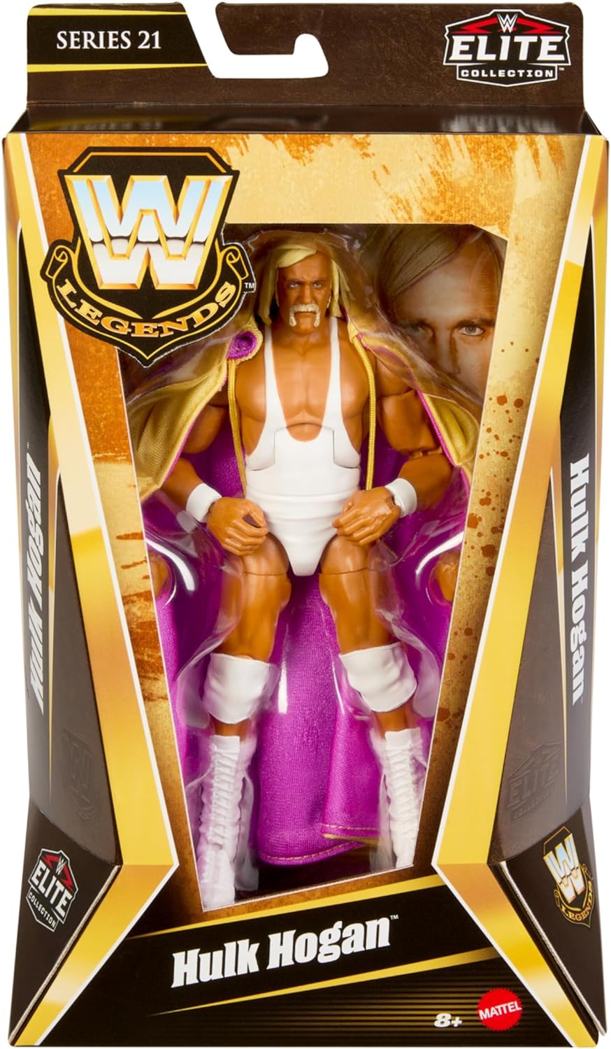 Mattel WWE Elite Collection Action Figure Hulk Hogan Legends with Accessory, HVF55