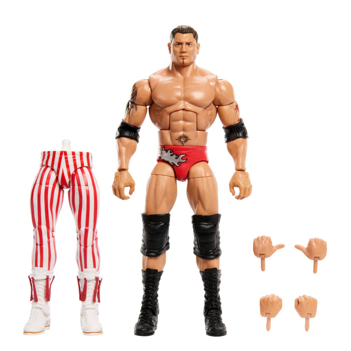 Mattel WWE Elite Collection Action Figure Royal Rumble Batista with Accessory and Virgil Build-A-Figure Parts, HVF79