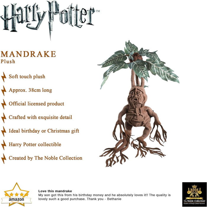The Noble Collection Harry Potter Mandrake Collector's Plush Officially Licensed 14in (35cm) Mandrake Plush Toy Dolls Gifts