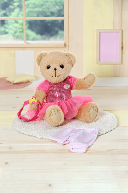 BABY born Bär, Teddy Kuscheltier mit weißem Strampler und beweglichen Armen und Beinen, 835388 Zapf Creation, Weiß