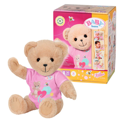 BABY born Bär, Teddy Kuscheltier mit pinkem Strampler und beweglichen Armen und Beinen, 835586 Zapf Creation