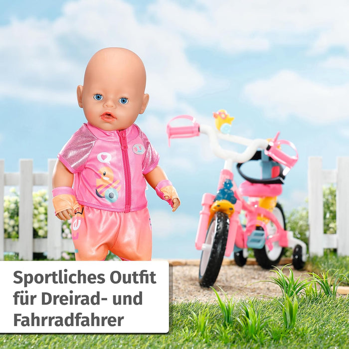 BABY born Fahrrad-Kleidung mit Brille und Handschuhen für 43 cm Puppen, 835876 Zapf Creation