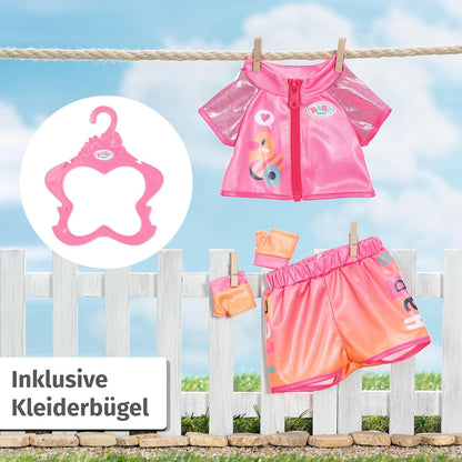 BABY born Fahrrad-Kleidung mit Brille und Handschuhen für 43 cm Puppen, 835876 Zapf Creation