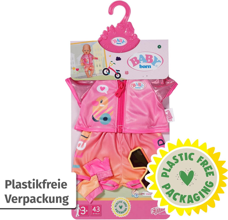 BABY born Fahrrad-Kleidung mit Brille und Handschuhen für 43 cm Puppen, 835876 Zapf Creation
