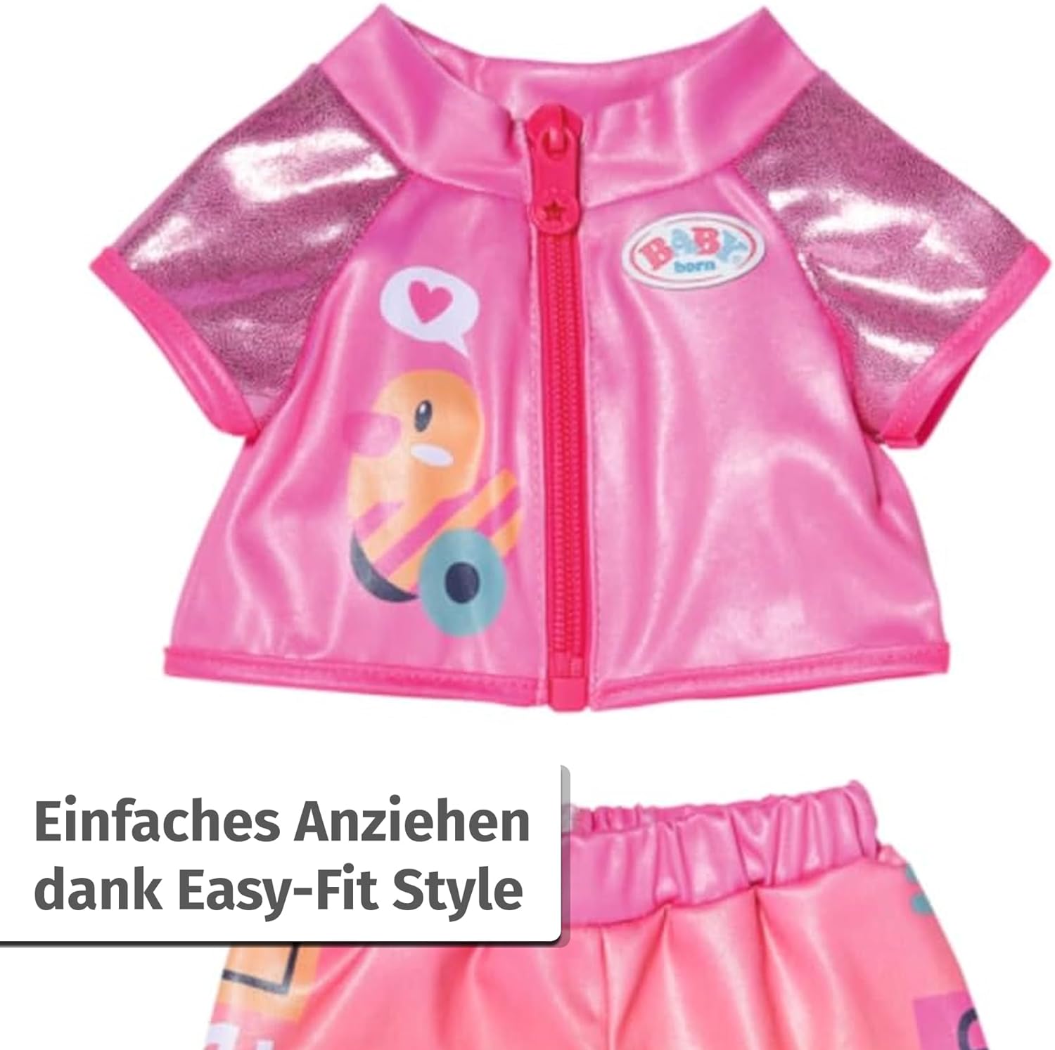 BABY born Fahrrad-Kleidung mit Brille und Handschuhen für 43 cm Puppen, 835876 Zapf Creation