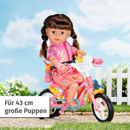 BABY born Fahrrad-Kleidung mit Brille und Handschuhen für 43 cm Puppen, 835876 Zapf Creation