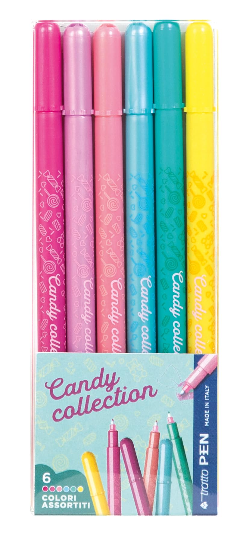 Tratto Pen Candy pencil case 6 pcs