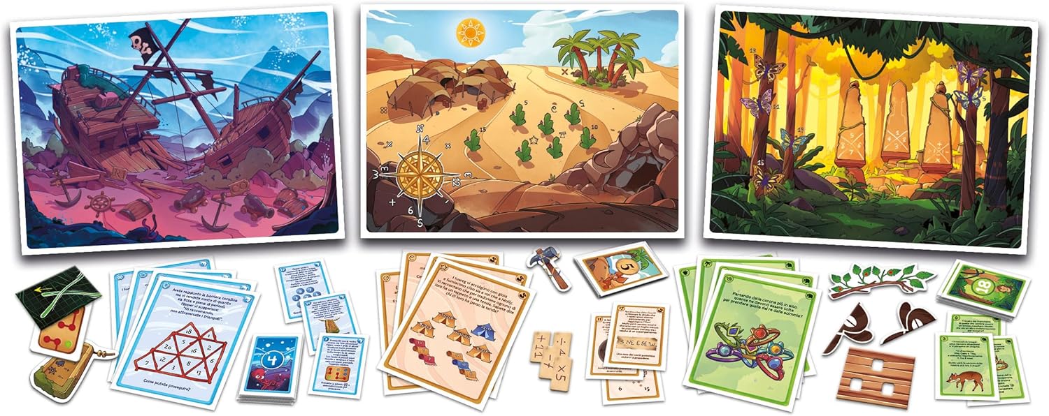Clementoni - Gioco da Tavolo Adulti - Sblocca la Porta - Wild - Escape Room Bambini 8 Anni, Gioco di Logica con Enigmi da Risolvere, Divertimento per Adulti, 1-6 Giocatori, Made In Italy, 16813 Sblocca La Porta Wild