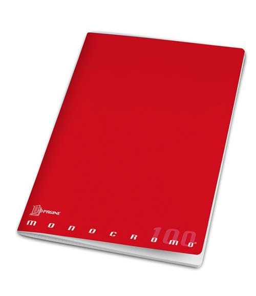 Pigna - Cuaderno Maxi monocromo original de alta foliación, 50 hojas, paquete de 10 cuadernos (cuadros, 5 m)