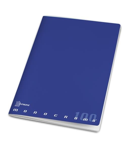 Pigna - Cuaderno Maxi monocromo original de alta foliación, 50 hojas, paquete de 10 cuadernos (cuadros, 5 m)