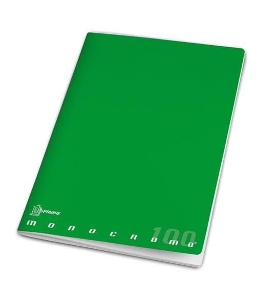 Pigna - Cuaderno Maxi monocromo original de alta foliación, 50 hojas, paquete de 10 cuadernos (cuadros, 5 m)