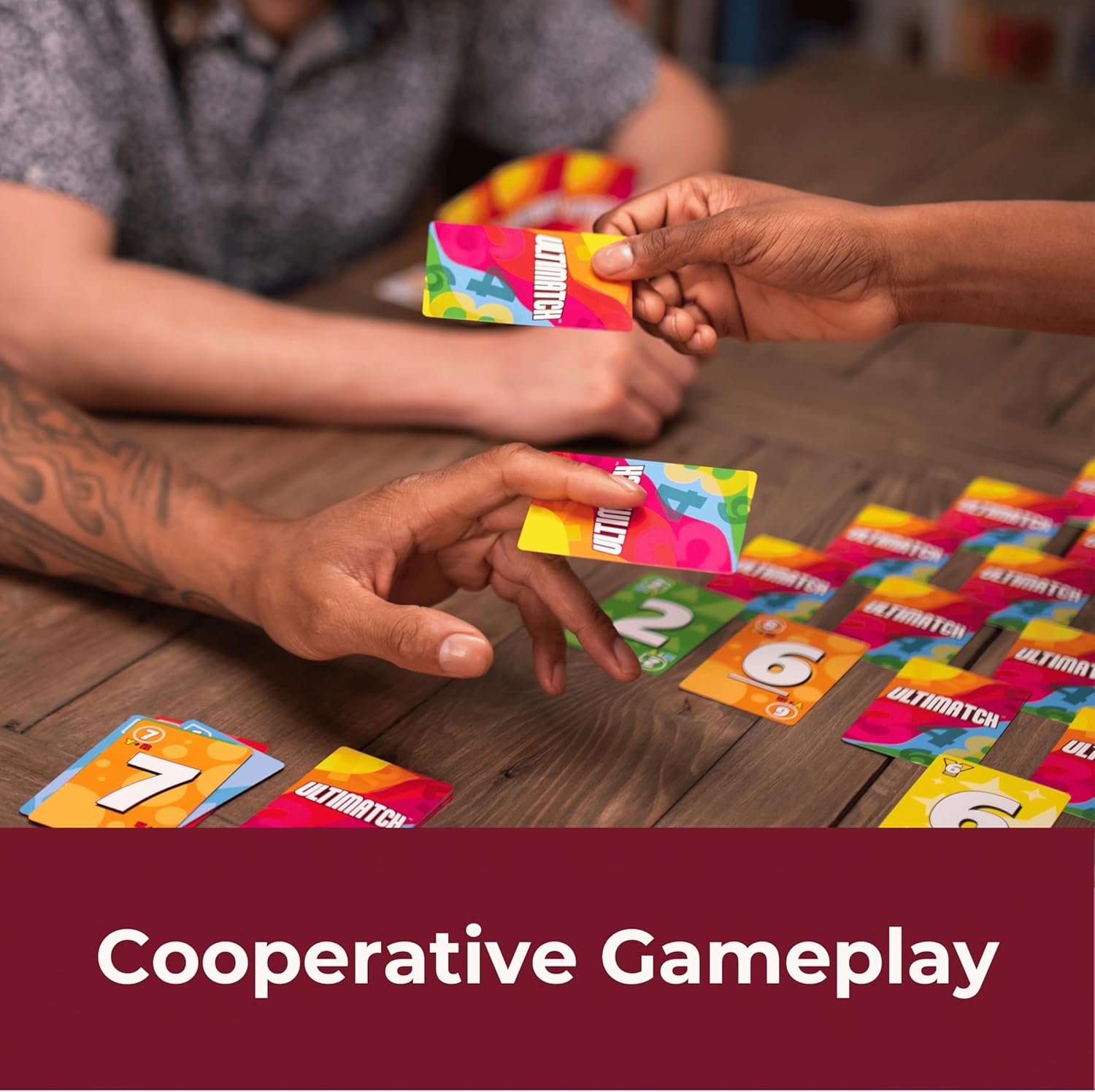 Ultimatch Cooperative Card Game Easy to Learn by Matching Colors & Numbers - Addictive Fun for Kids Teens and Adults Ages 10 and up - 1 to 5 Players Great for Family Game Night