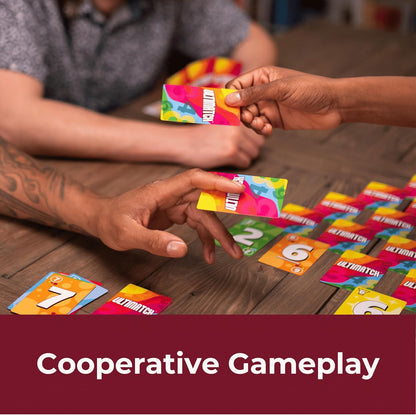 Ultimatch Cooperative Card Game Easy to Learn by Matching Colors & Numbers - Addictive Fun for Kids Teens and Adults Ages 10 and up - 1 to 5 Players Great for Family Game Night