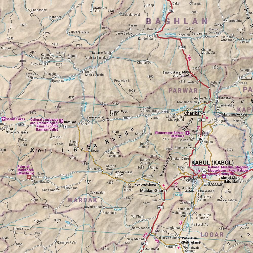 Afghanistan Road Map 1:1,100,000