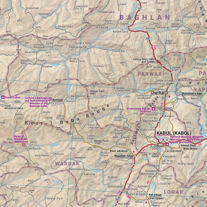 Afghanistan Road Map 1:1,100,000