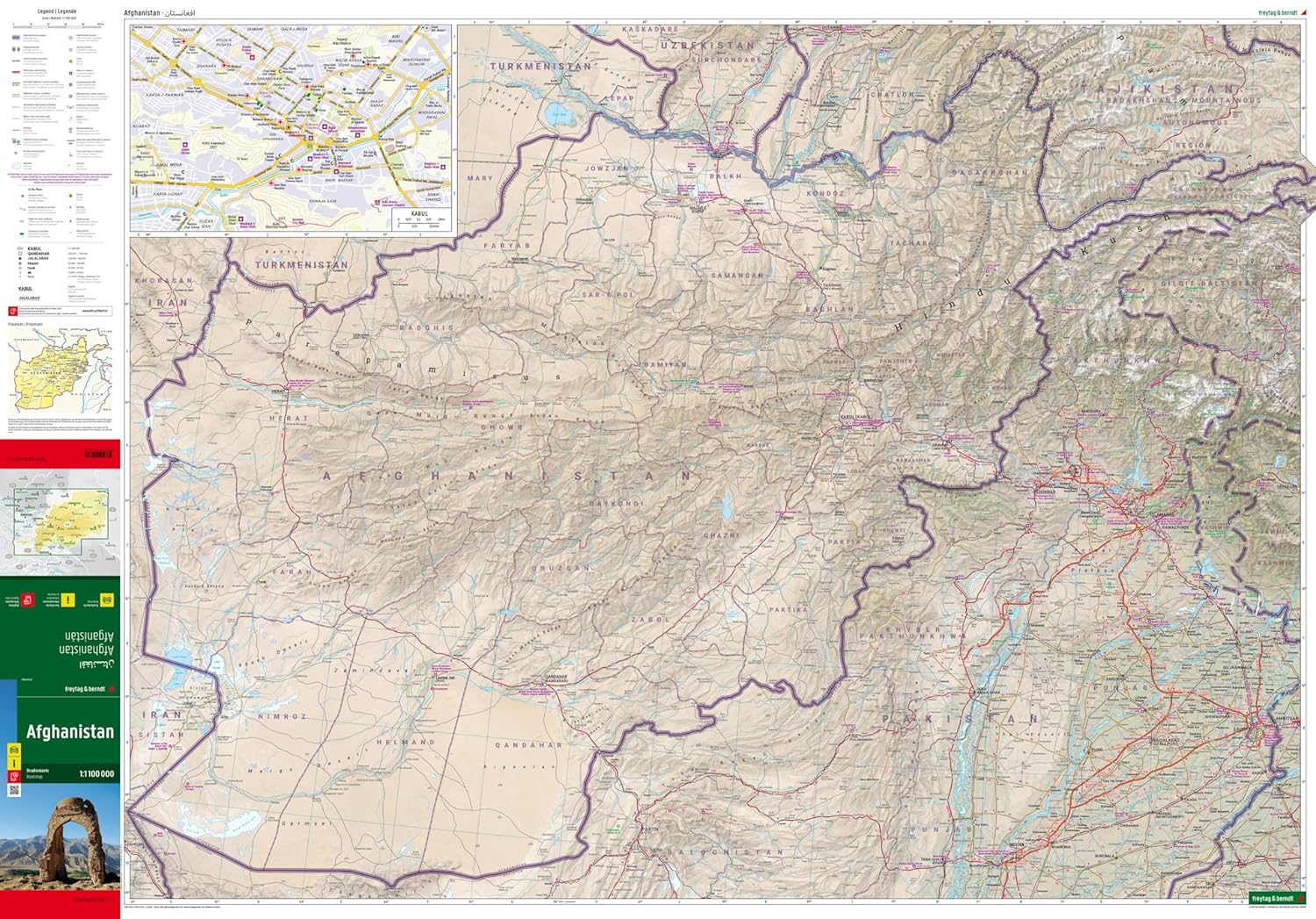 Afghanistan Road Map 1:1,100,000