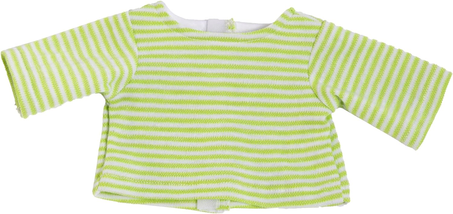 Heless 2316 - Ropa para muñecas en diseño Bunny Lou, Conjunto de 2 Piezas con Peto y Camisa a Rayas para muñecas y Peluches de 35 a 45 cm