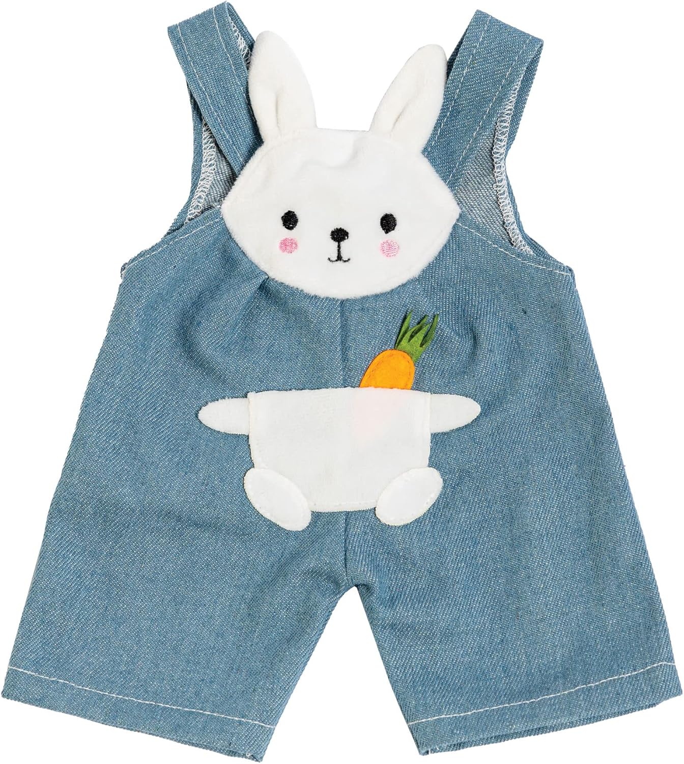 Heless 2316 - Ropa para muñecas en diseño Bunny Lou, Conjunto de 2 Piezas con Peto y Camisa a Rayas para muñecas y Peluches de 35 a 45 cm