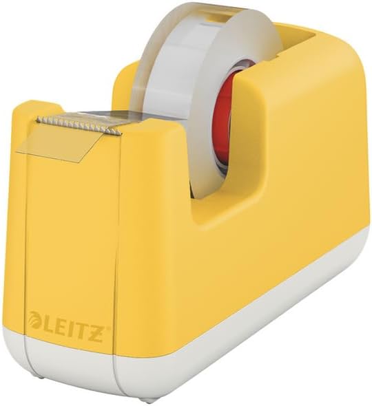 Leitz Tape Dispenser, Heavy Base With Tape, Cosy Range, Warm Yellow, 53670019