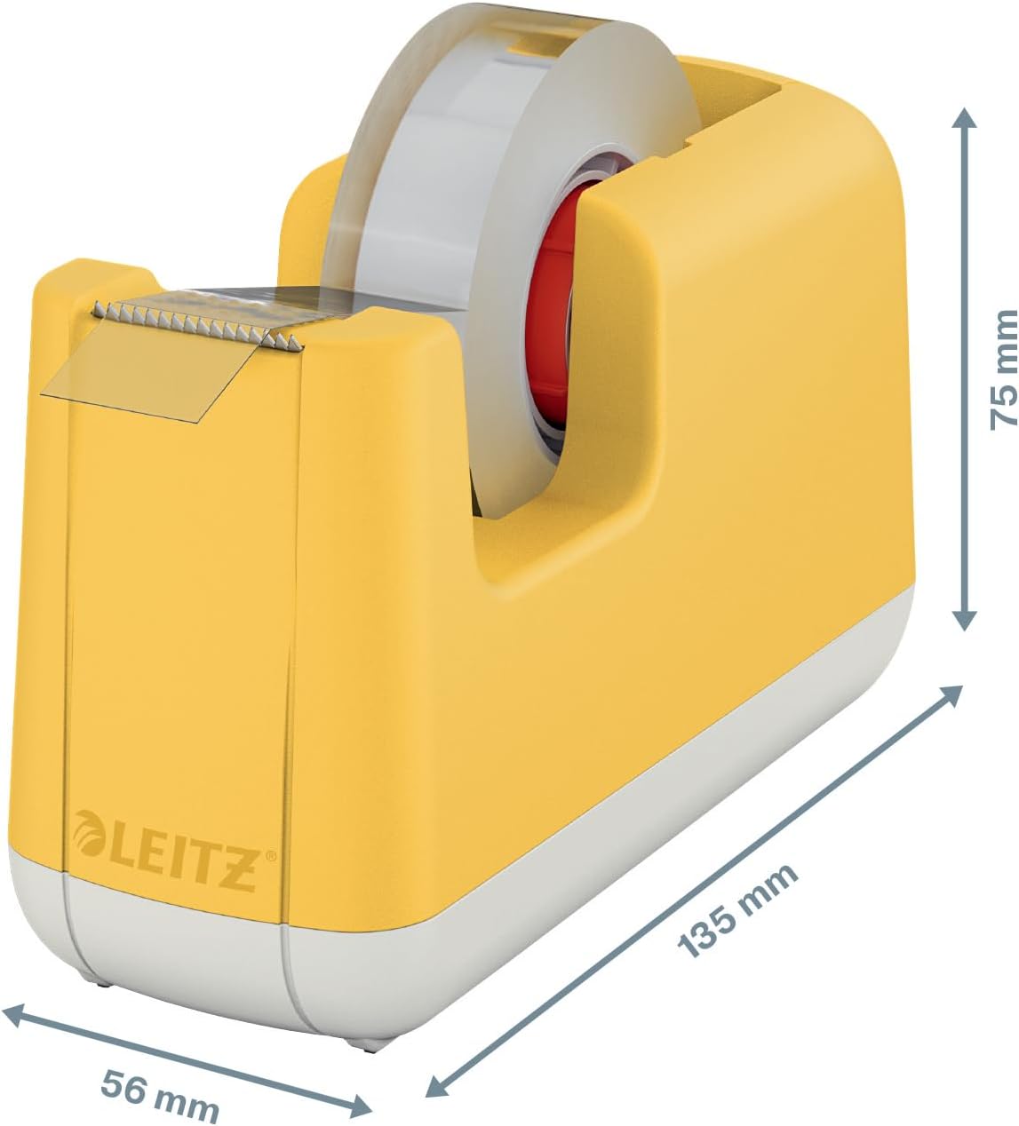 Leitz Tape Dispenser, Heavy Base With Tape, Cosy Range, Warm Yellow, 53670019