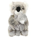 Depesche 12799 TOPModel Wild Koala Maman et Bébé, avec Fourrure Douce en Gris et Velcro aux Mains du Grand Animal en Peluche, Multicolor, Taille Unique