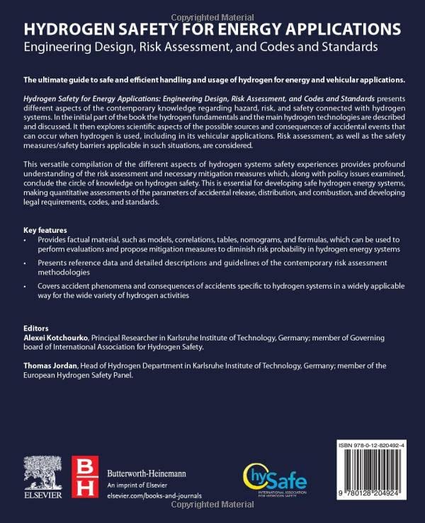 Hydrogen Safety for Energy Applications