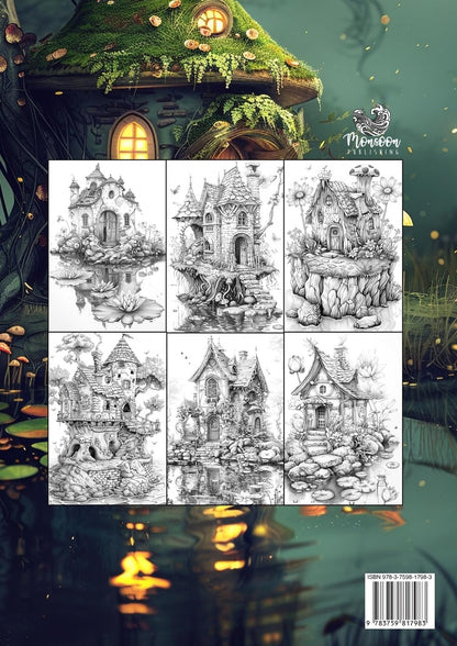 Fairy Homes in the Swamp Coloring Book for Adults