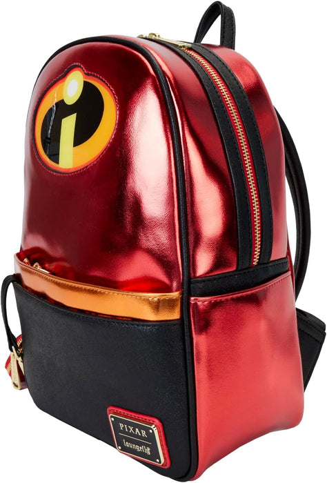 Loungefly The Incredibles 20th Anniversary Light Up Metallic Mini Backpack with Coin Bag, Multi, Mini
