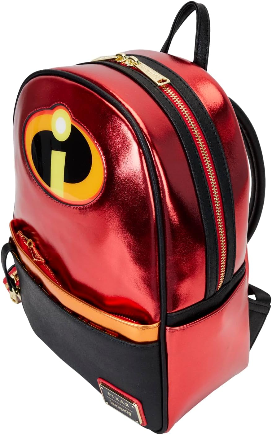Loungefly The Incredibles 20th Anniversary Light Up Metallic Mini Backpack with Coin Bag, Multi, Mini