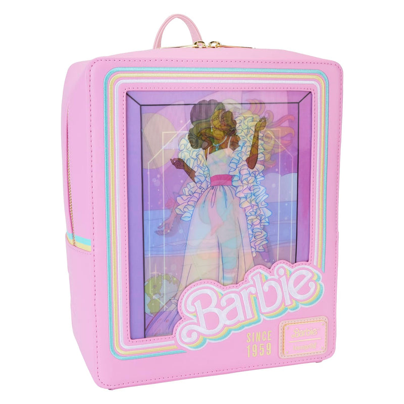 Loungefly Barbie 65th Anniversary Doll Box Triple Lenticular Mini Backpack, Multi, Mini
